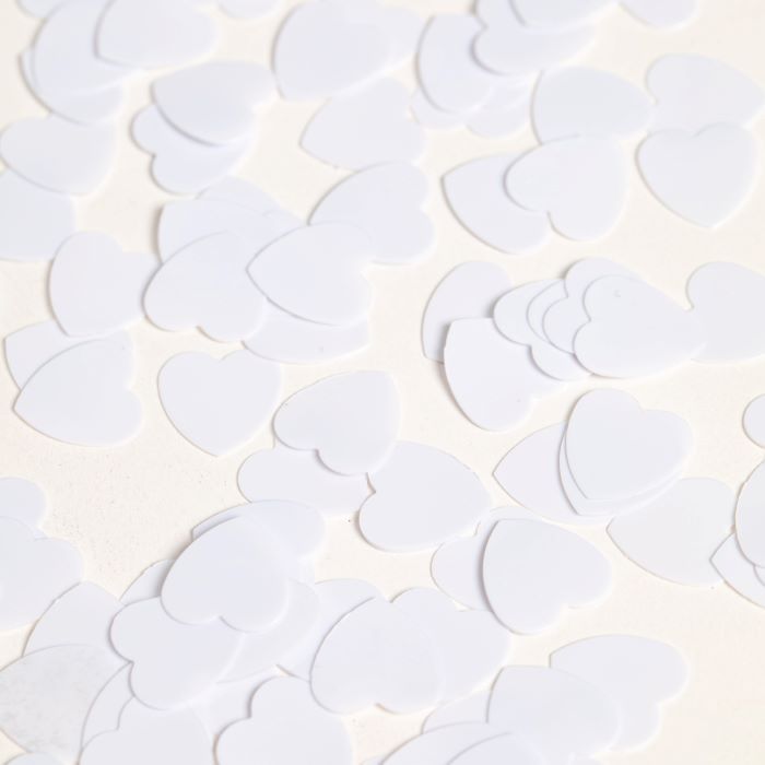White heart table confetti - 14 g