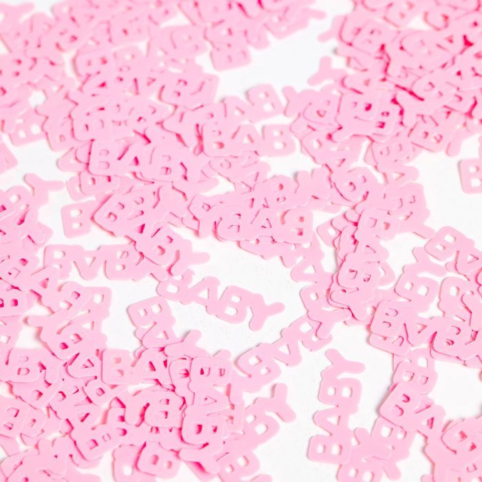 Pink baby letter table confetti - 14 g