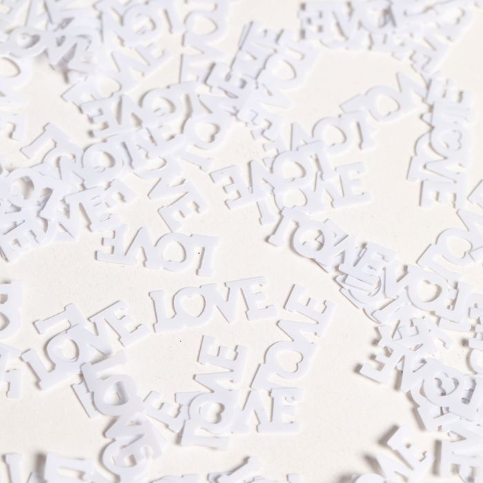 White love letter table confetti - 14 g