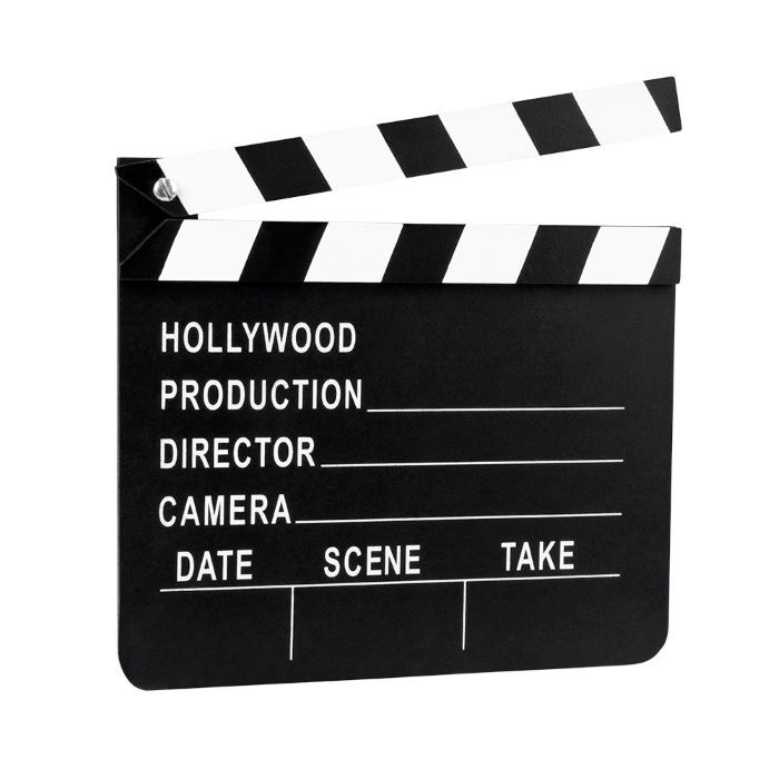 Hollywood film clapboard - 20x18 cm