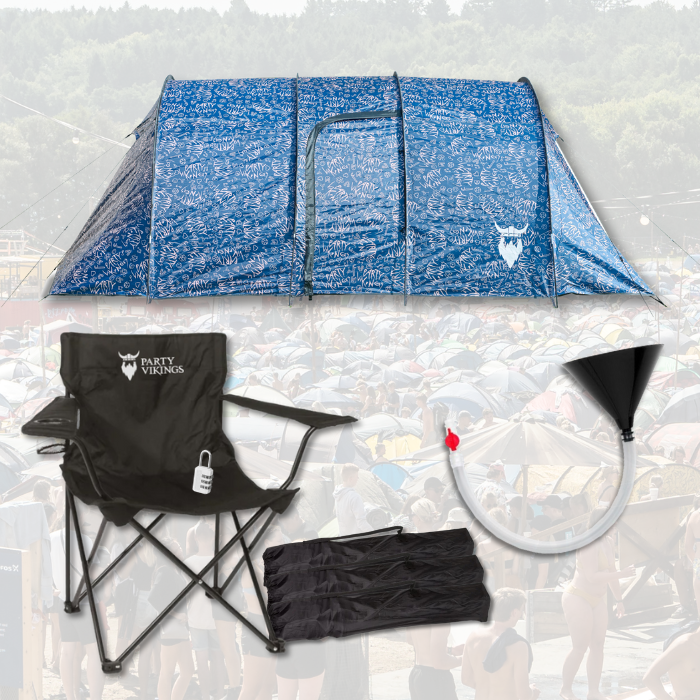 Festival Package for 4 people Premium - THORA tent, festival chair etc.