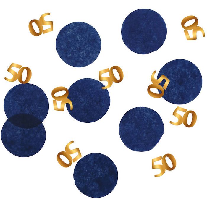 50 Years Birthday Confetti Blue - 25 g