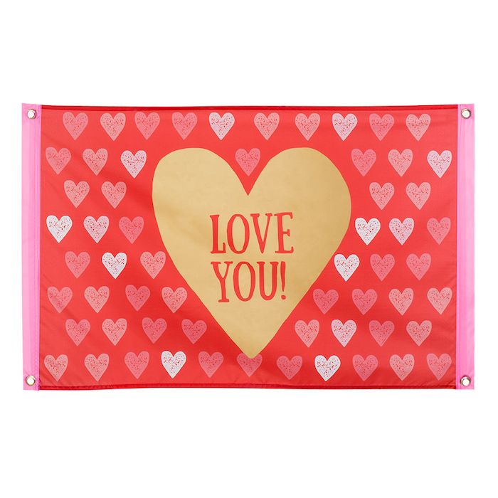 "Love you" flag - 60x90cm