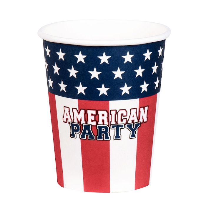 USA paper cups 10x - 21 cl