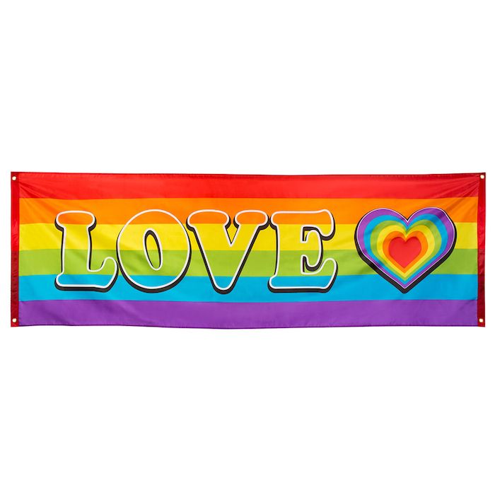 "Love" rainbow banner - 74x220 cm