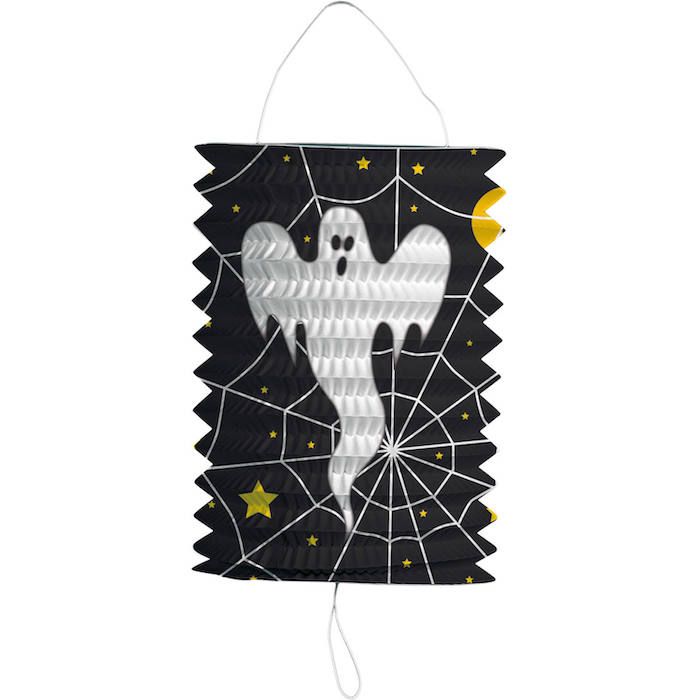 Halloween ghost lantern cylinder - 16 cm