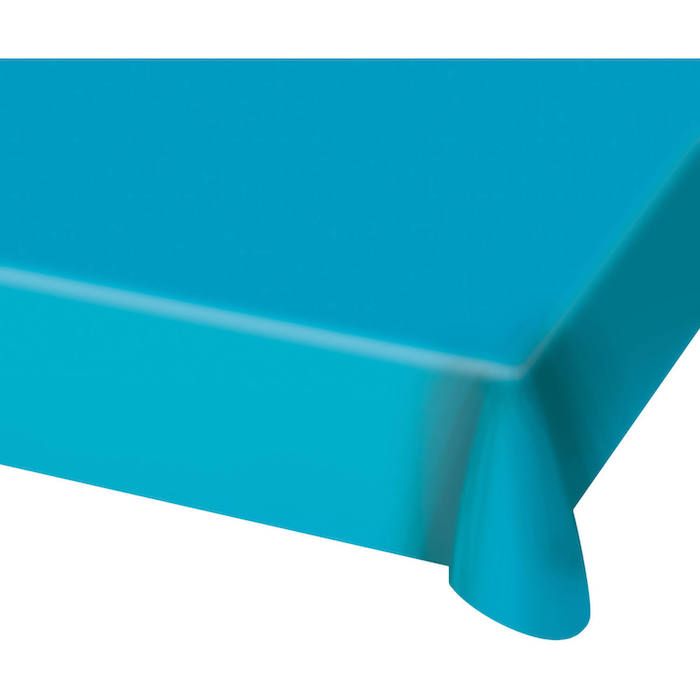 Light Blue Plastic Tablecloth - 130x180 cm
