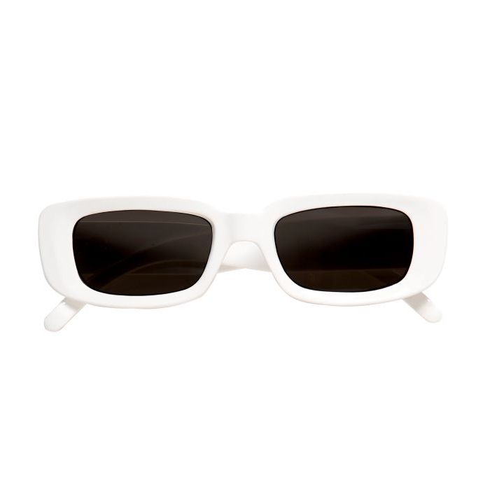 Rectangular white sunglasses