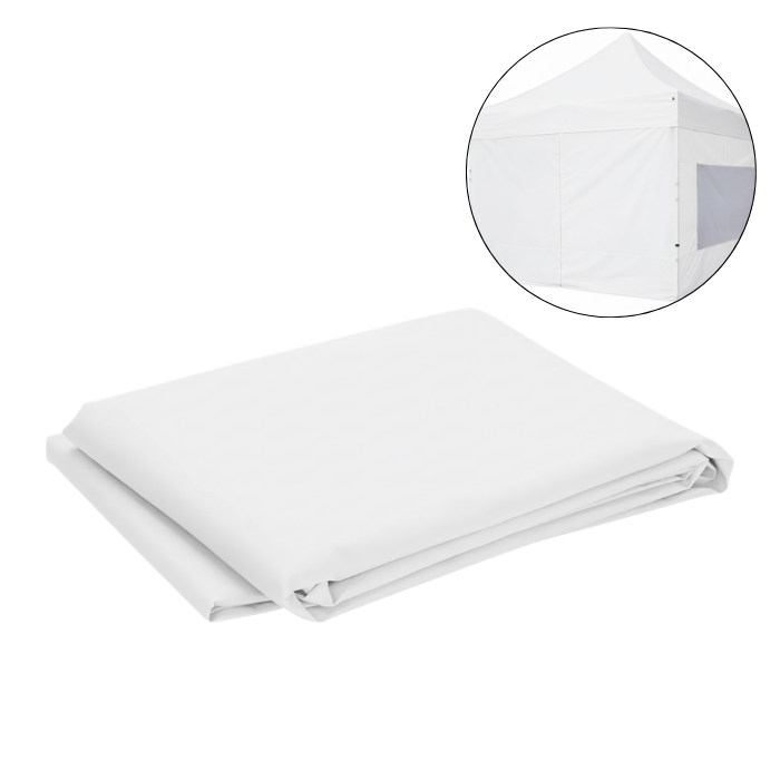 Side Wall with Door for 3x2 m Pavilion White