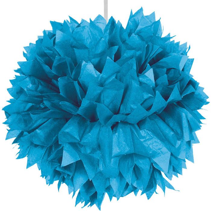 Blue pompom - 30 cm