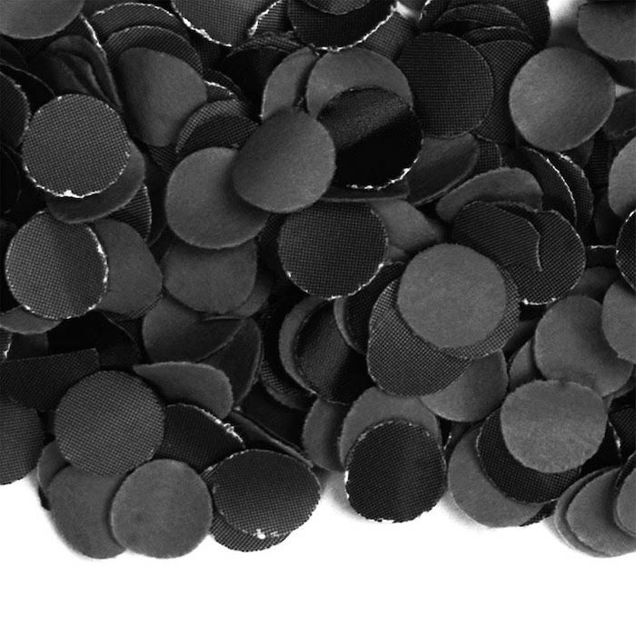Black loose confetti - 1 kg