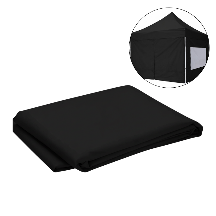 Side panel with door for 3x2 m black gazebo