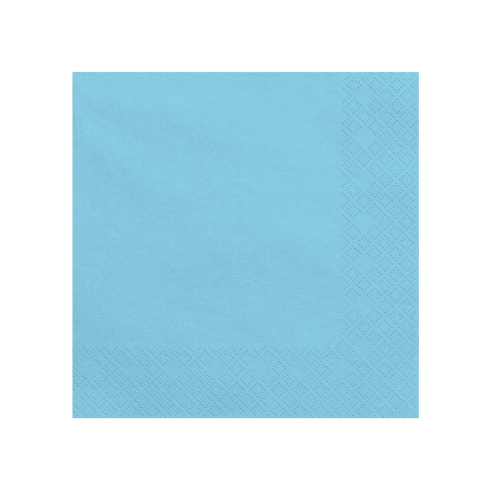 Light sky blue napkins 20x - 33x33 cm