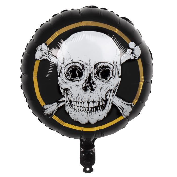 Black Skull Foil Balloon - Ø 45 cm