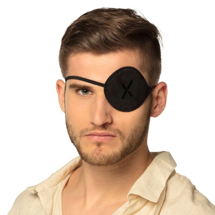 Black fabric pirate eye patch