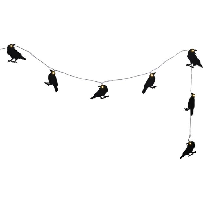 Halloween crow LED light chain - 2 m