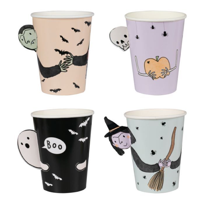Paper cups with Halloween motifs 8x - 250 ml