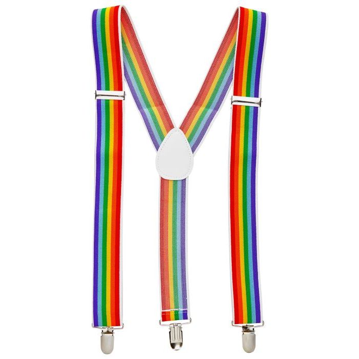 Rainbow-coloured Braces