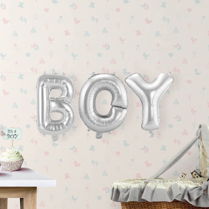 BOY silver foil balloon - 36 cm