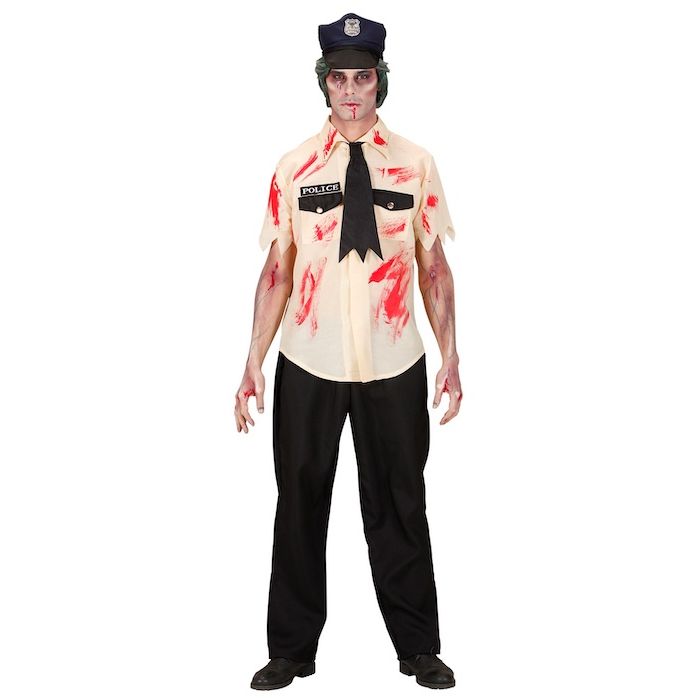 Zombie police costume - 4 pieces