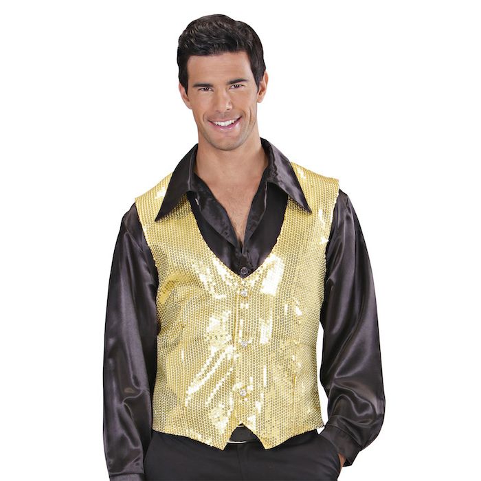 Sequined Vest in Gold