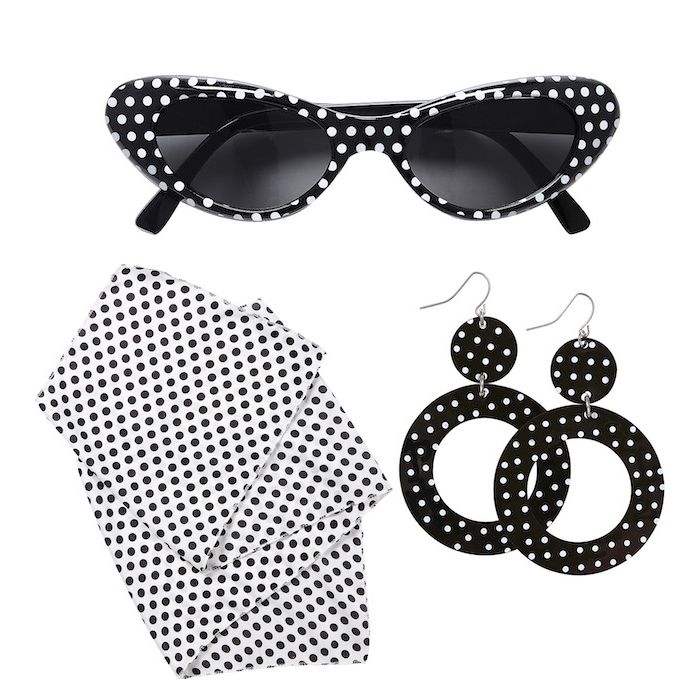 50's Woman accessories black/white - 4 pieces