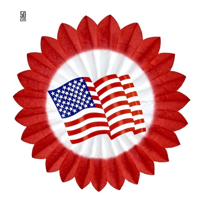 USA Red Rosette - 50 cm