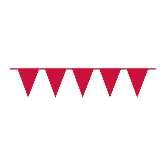 Rød 20 x 30 cm Flagguirlande 10 meter
