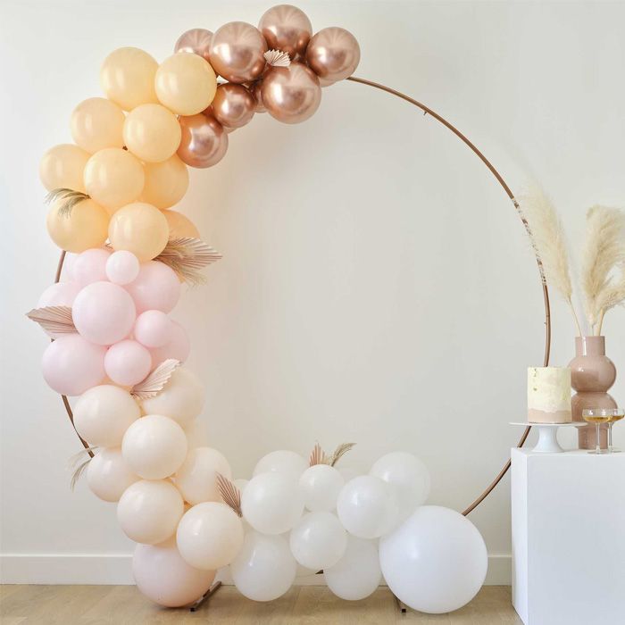 Peach & Rose Gold Balloon Arch 81 pieces