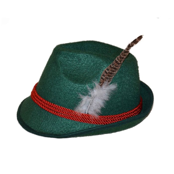 Tyrolean hat for Oktoberfest Bavaria dark green unisex one-size