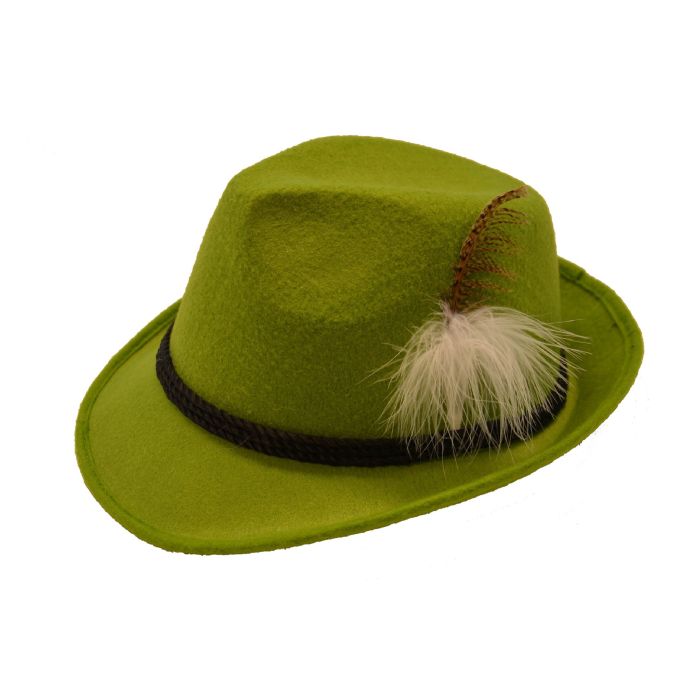 Tyrolean hat for Oktoberfest Bavaria light green unisex one-size