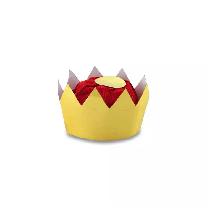 Fastelavn queen crown gold with padding 9 cm