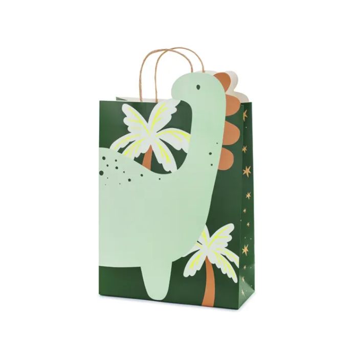 Gift bag with dinosaur motif 10x24x37 cm