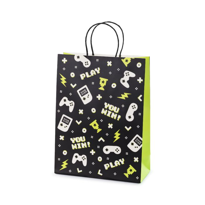 Gift bag with gamepad controller designs 10x24x32 cm