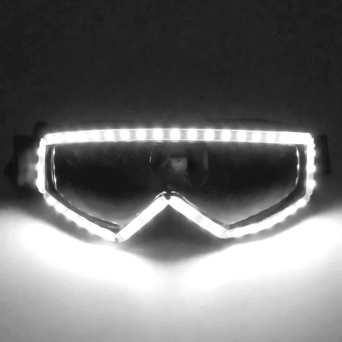 LED glasses neon white