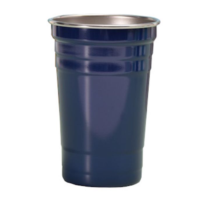 Beer Pong kopper blå rustfrit stål 12x - 0,45 l
