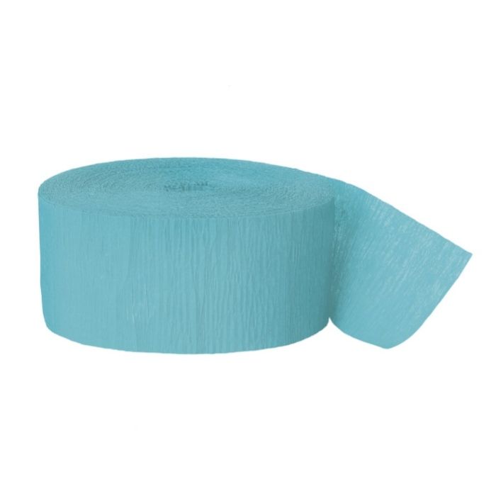Turquoise blue crepe streamer 24M