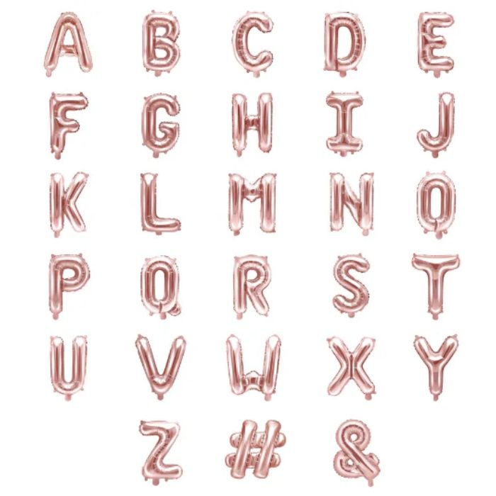 Rose gold letter balloons 35 cm