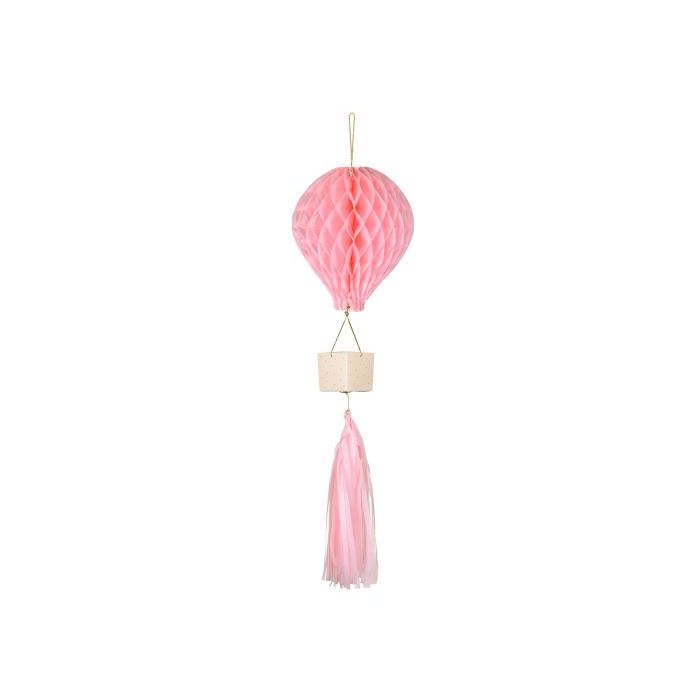 Pink honeycomb balloon decoration - 28 cm