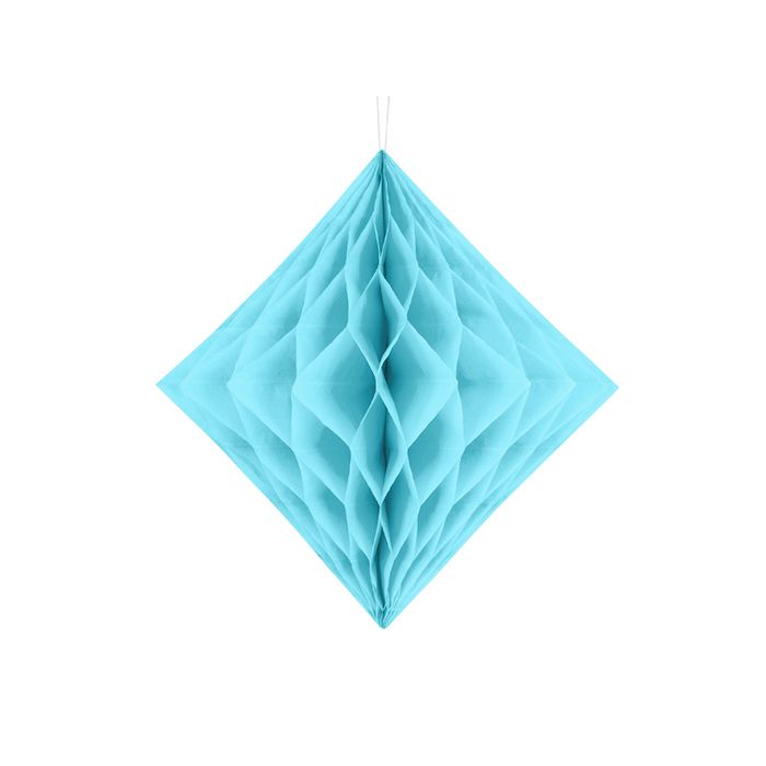 Diamant Honeycomb I Lyseblå - 30 cm