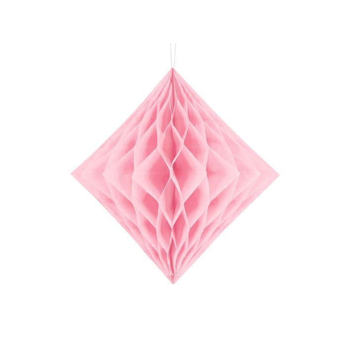 Diamond Honeycomb In Pink - 30 cm