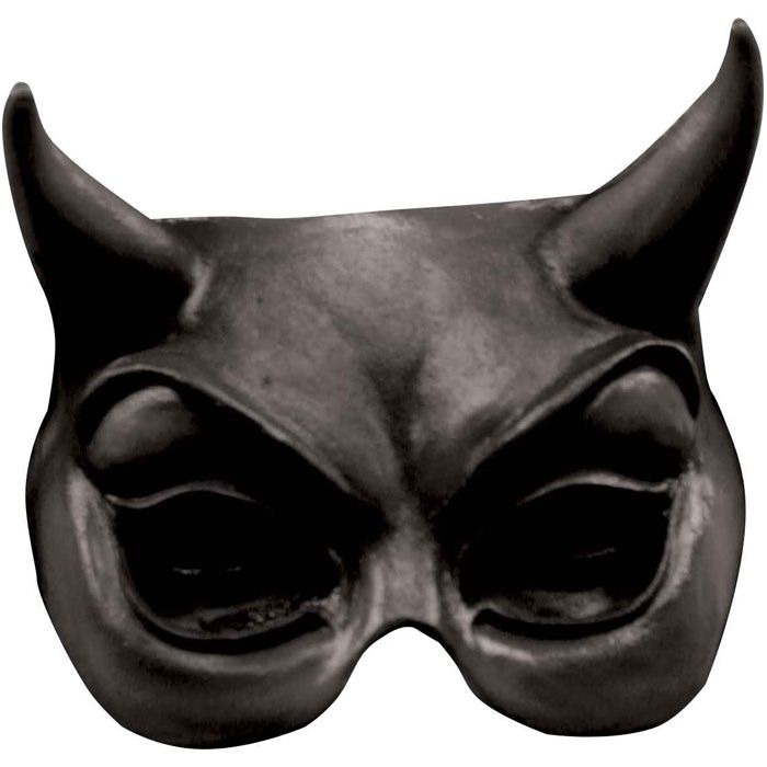 Black half devil mask