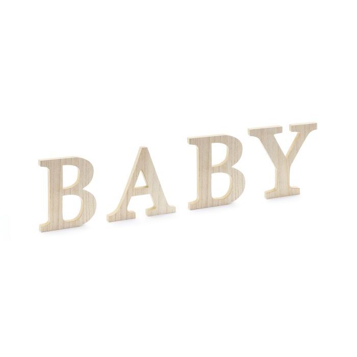 Wooden Baby Letter Decoration - 16.5-21.5x19.5 cm