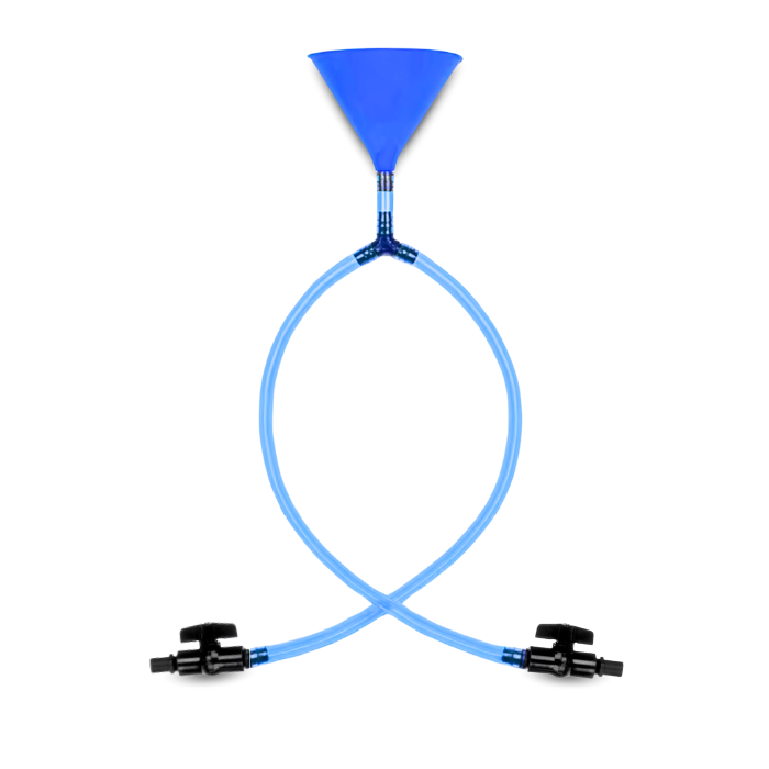Double funnel beer bong blue 