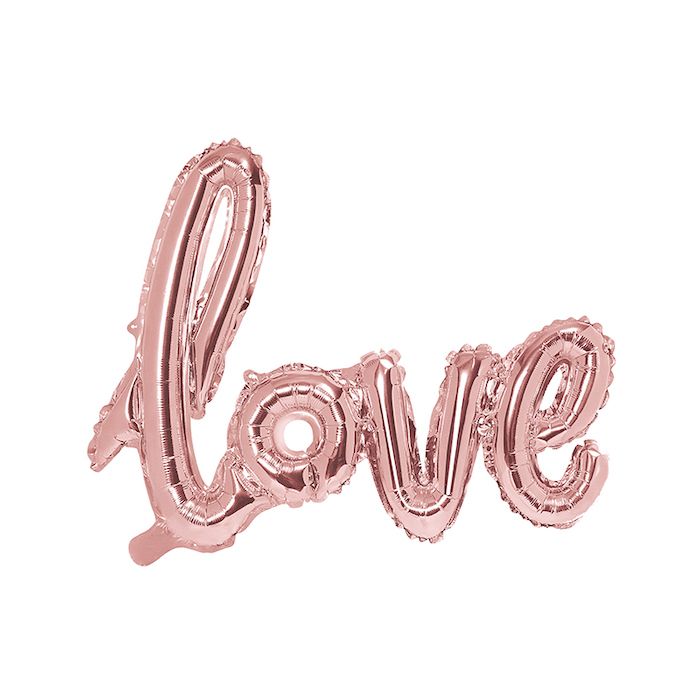 Love folieballon rose gold - 73 cm