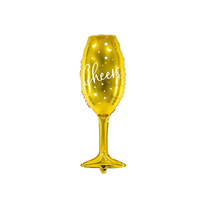 Champagneglas folieballon - 80 cm 