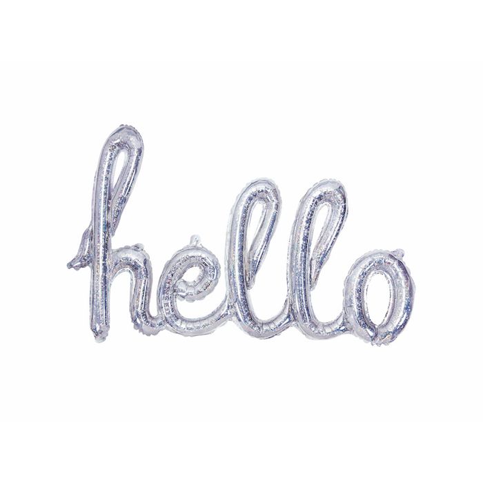 Holographic Hello foil balloon - 72 cm