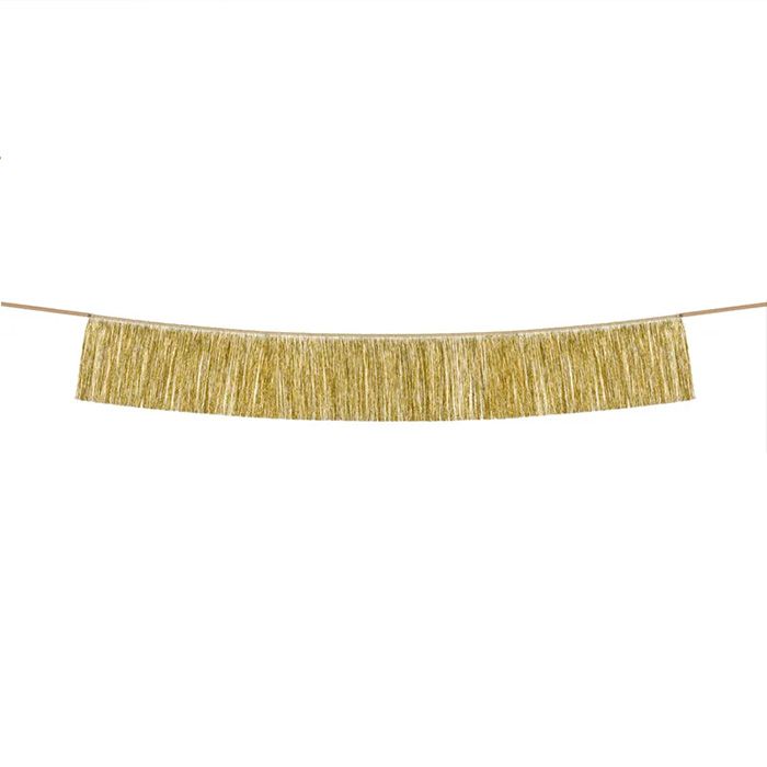Guld Guirlande med Frynser - 135 cm