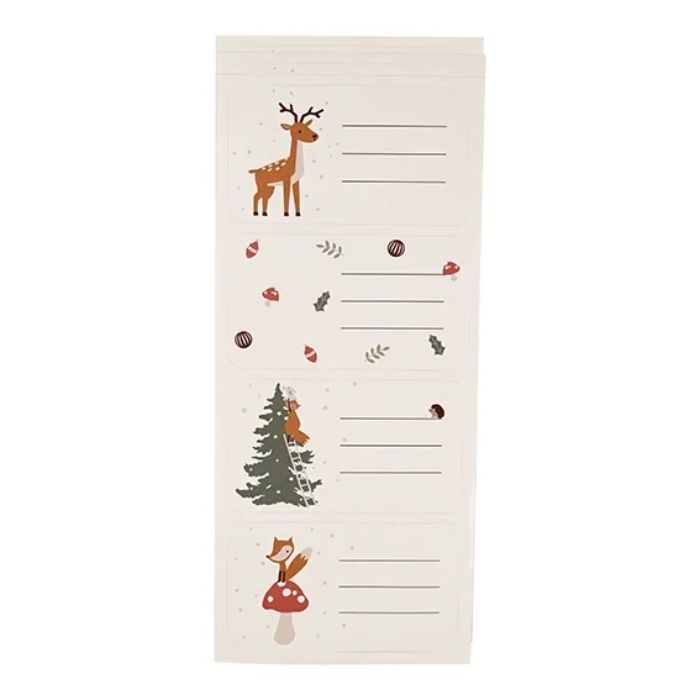gift tag stickers with winter designs 12x The Old Apothecary