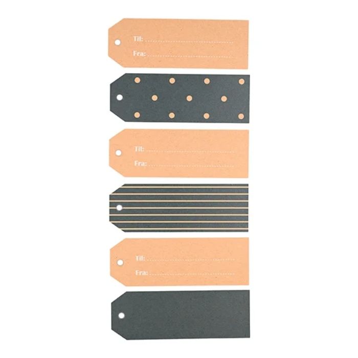 Gift tags with stripes and dots 12x The Old Pharmacy